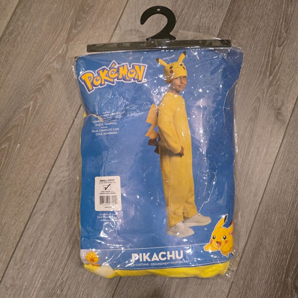 Nintendo Pikachu Pokemon Halloween Costume Unisex Youth S 4-6 Rubies Dress up